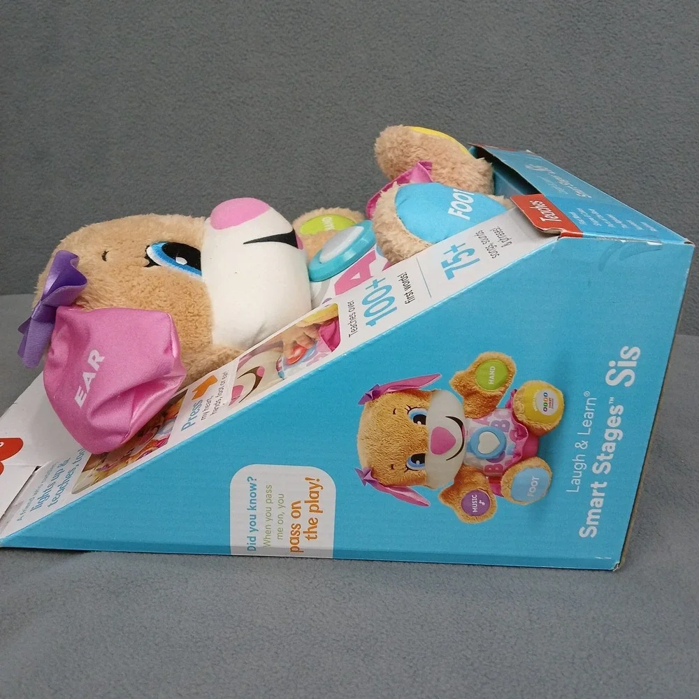 Fisher-Price FDF22 Laugh & Learn Smart Stages Sis Plush Toy 75+ Sound & Phrases